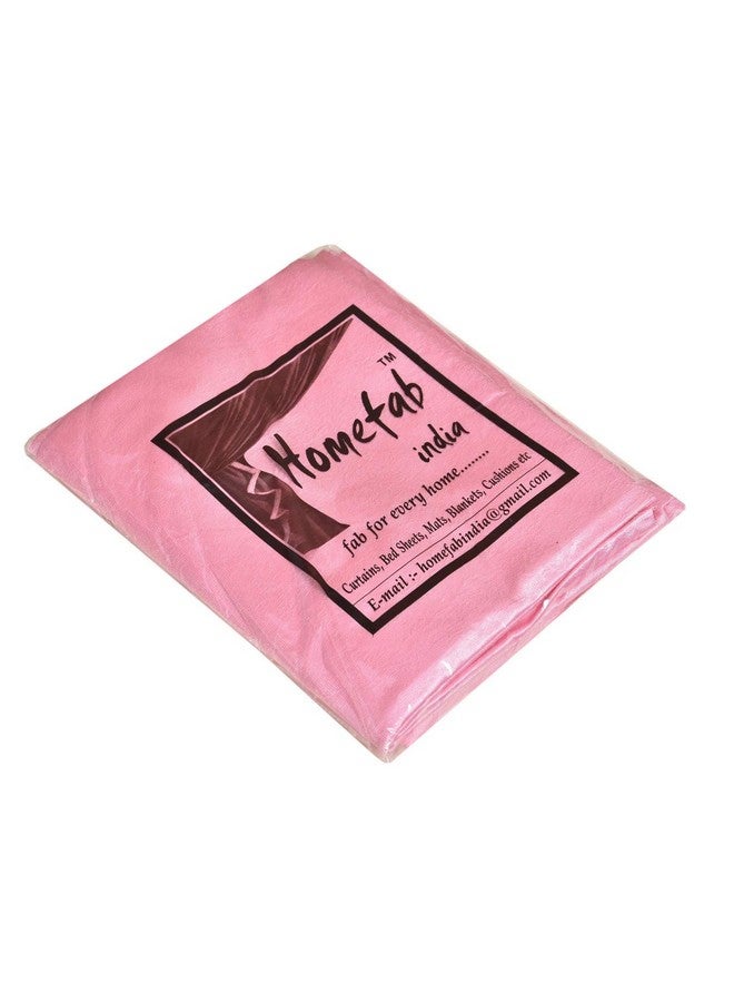 Homefab India Royal Silky Grommet Door Curtain - 7 feet, Pink - 2 Piece - Image 3