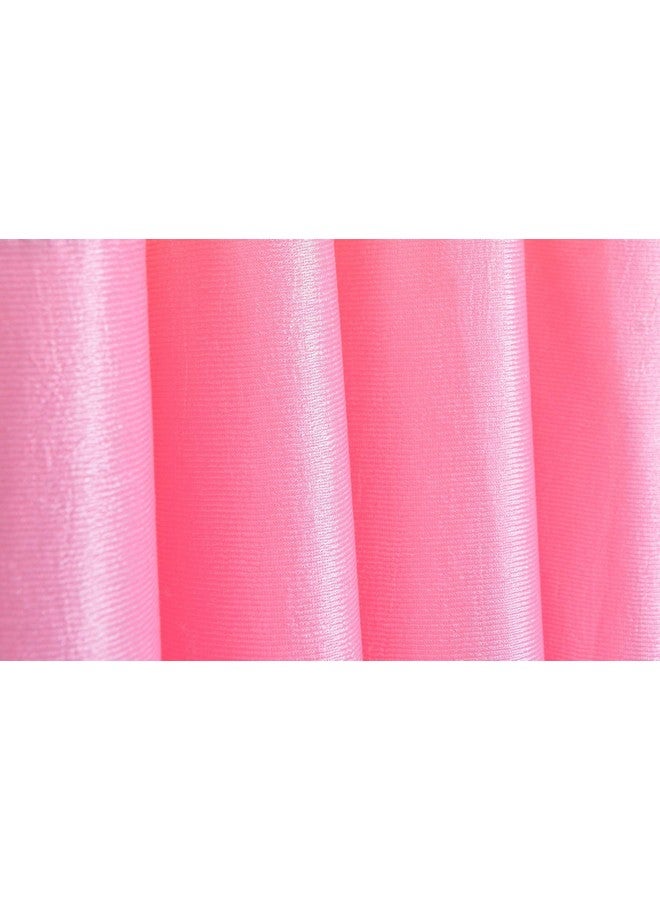 Homefab India Royal Silky Grommet Door Curtain - 7 feet, Pink - 2 Piece - Image 2