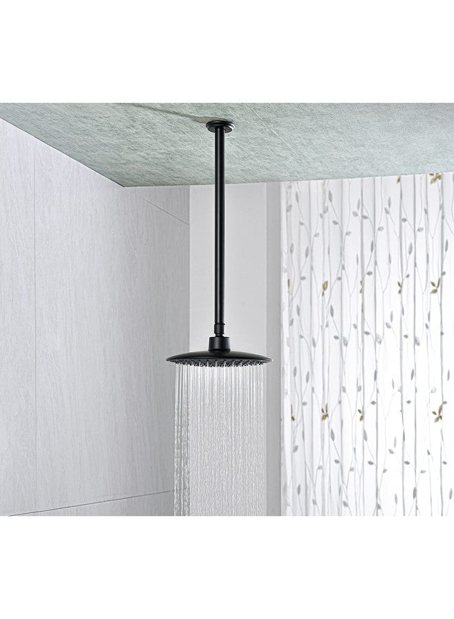 Anpean 12 Inch Shower Arm and Flange Matte Black, Ceiling Mounted Shower Arm for Rain Shower Head - Image 2