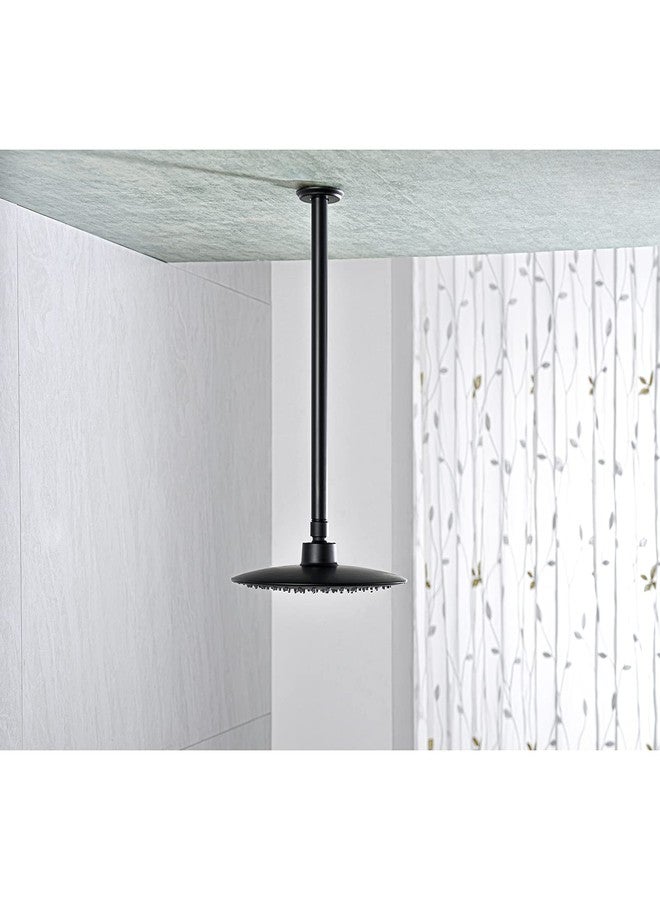 Anpean 12 Inch Shower Arm and Flange Matte Black, Ceiling Mounted Shower Arm for Rain Shower Head - Image 3