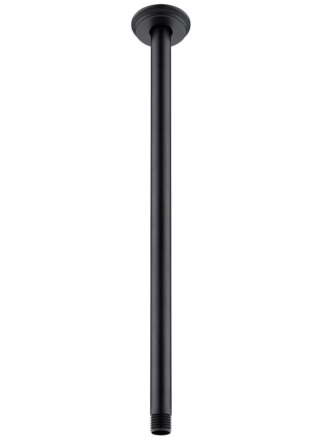 Anpean 12 Inch Shower Arm and Flange Matte Black, Ceiling Mounted Shower Arm for Rain Shower Head - Image 1
