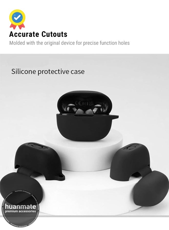 NIBEMINENT Anker SoundCore Life Note 3i Silicone Case Cover - Black - Made with Soft Silicone, Lightweight & Durable - Stylish Design, Accurate Cut-outs, Easy Installation & Removal  - Image 5