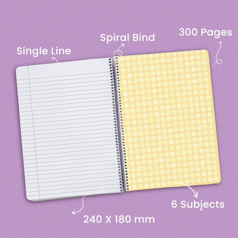 classmate Pulse Notebook - 240 X 180, 300 Pages, Single Line, Wiro Binding, Pack of 3 - Image 3