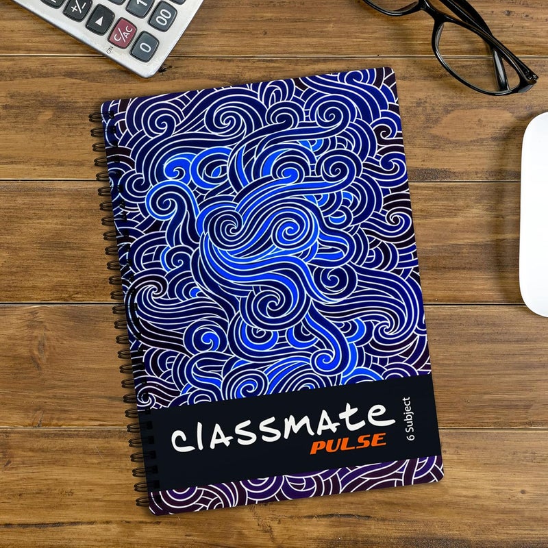 classmate Pulse Notebook - 240 X 180, 300 Pages, Single Line, Wiro Binding, Pack of 3 - Image 2