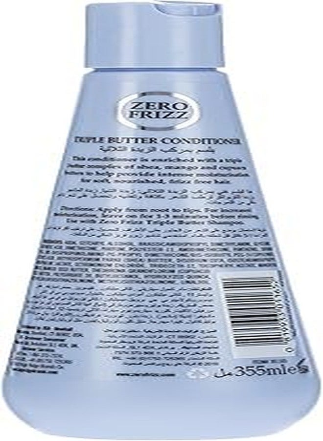 Zero Frizz Wundorguard Zero Frizz Triple Butter Conditioner for Dry, Frizzy & Damaged Hair | With Shea Butter, Mango Butter & Cupuaçu Butter | Deep Moisturizing Hair Conditioner | Smooth & Shiny Hair - 355ml - Image 2
