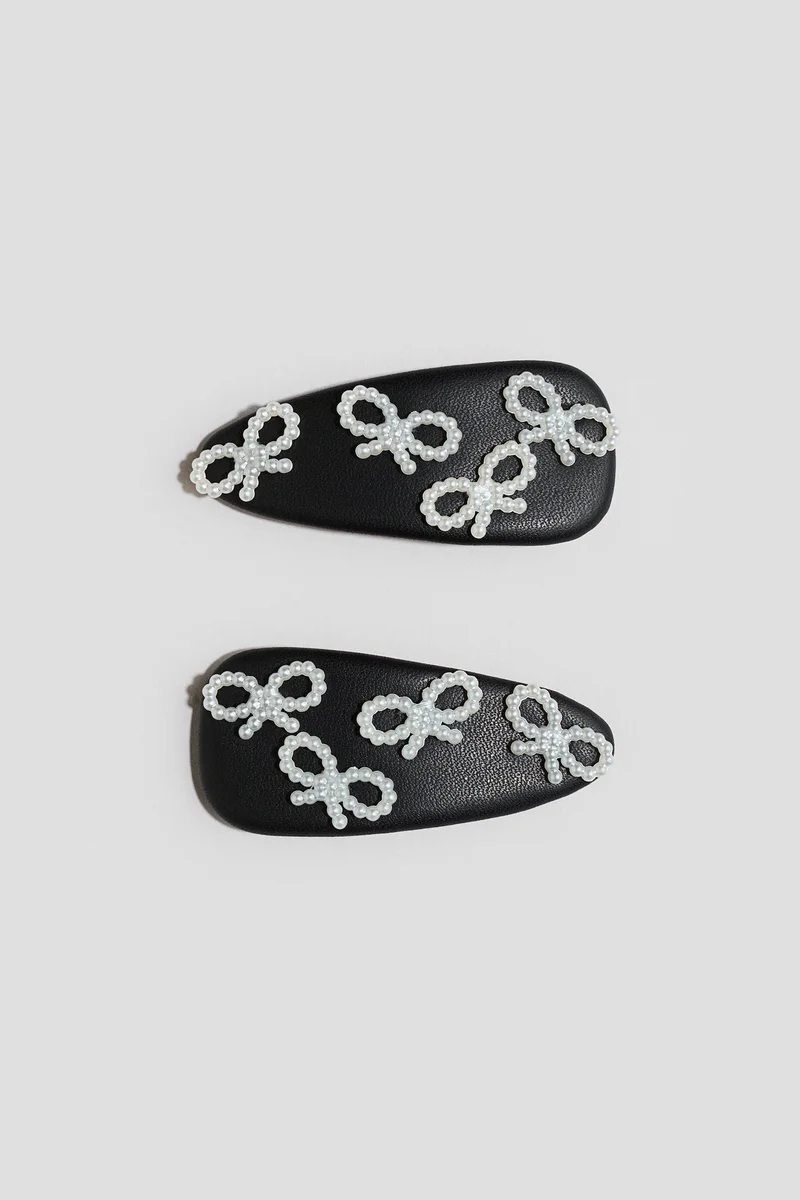 اتش اند ام مشابك للشعر مزخرفة - عبوة من قطعتين