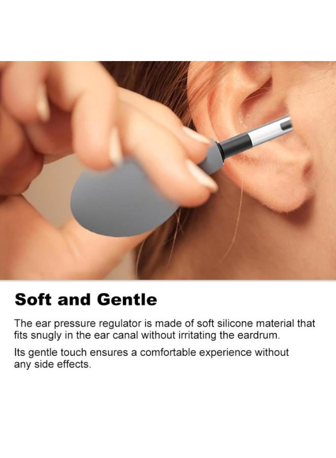 Angola Panda Ear Pressure Relief Suction Device, Ear Pressure Tool, Airplane Ear Pressure Relief Through Inner Ear Pressure Balance, with 3 Sizes of Earplugs, Grey - Image 4