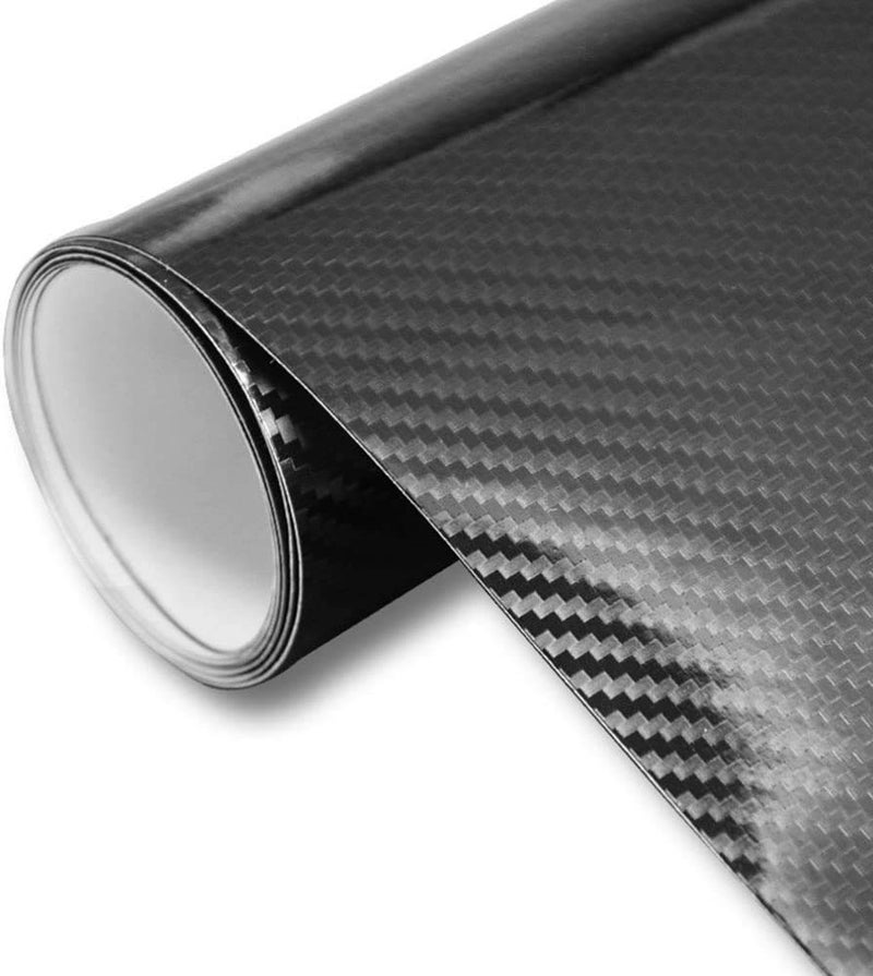 QUADA 3D Carbon Fiber Car Decoration Stickers,Rear View Mirror Stickers DIY Door Handle Paint Scratch Protector Sticker Door Sill Scuff Guard,Welcome Pedal Protect Bumper Protector Sticker (12x24) - Image 1