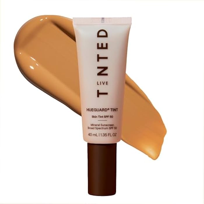 Live Tinted Hueguard Skin Tint SPF 50 - Tinted Mineral Sunscreen with Light-Medium Buildable Coverage With a Hydrating and Radiant Finish - Water and Sweat Resistant, 1.35 fl oz - Shade 07 - Image 1