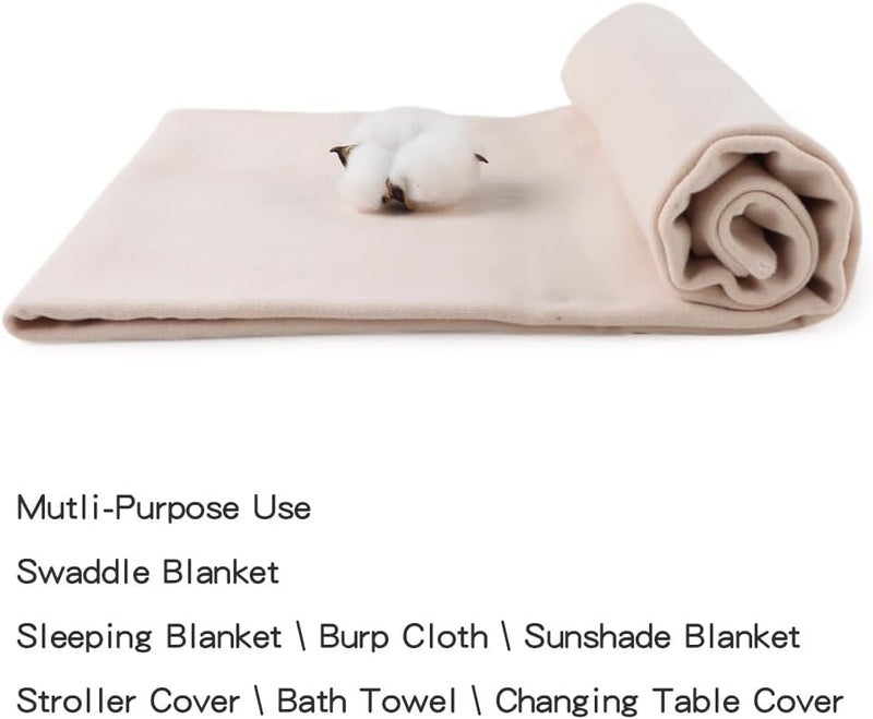 Pesaat Cotton Baby Swaddle Hat Set Newborn Infant Hats Receiving Blankets for Baby Boys Girls - Image 3
