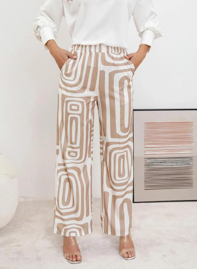 Take Two Take Two Women Geo Print Wide Leg Pants