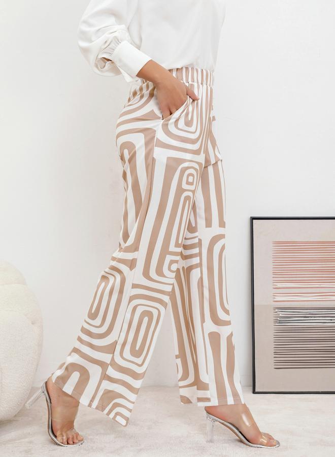 Take Two Women Geo Print Wide Leg Pants - Image 5