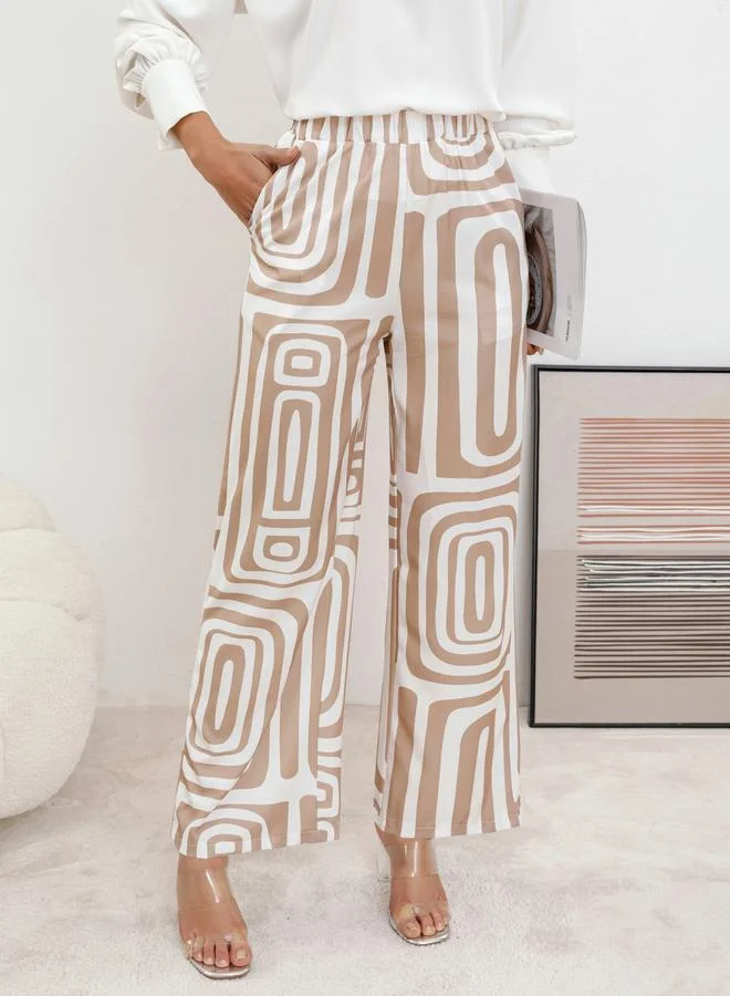Take Two Take Two Women Geo Print Wide Leg Pants