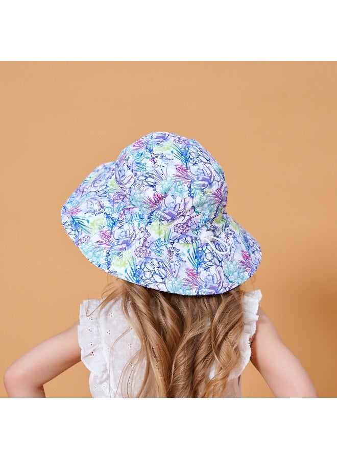 جودة قبعة شمسية للأطفال بحافة عريضة – قبعة شاطئ قابلة للتنفس وسريعة الجفاف للأولاد والبنات، حماية من الأشعة فوق البنفسجية UPF 50+ - Image 4