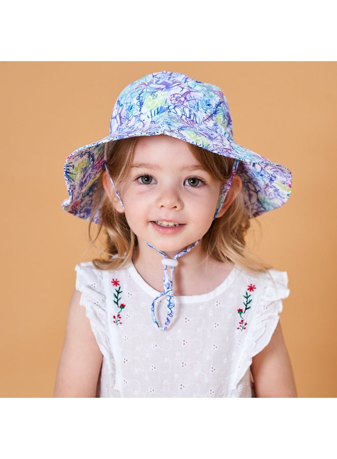 جودة قبعة شمسية للأطفال بحافة عريضة – قبعة شاطئ قابلة للتنفس وسريعة الجفاف للأولاد والبنات، حماية من الأشعة فوق البنفسجية UPF 50+ - Image 3