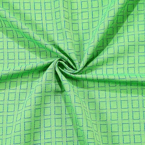 RANGBHAR Handloom Khadi Cotton King Size Bedsheet, 100 x 108 inch, Without Pillow Covers, Woven Checkered Bedcover, Green - Image 4
