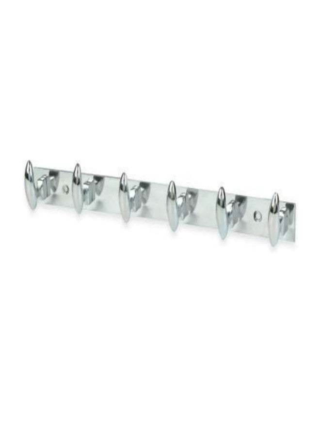 BATHONIX Bullet Hanger Stainless Steel 6 Pin Cloth Hanger Bathroom, Kitchen, Wall Wardrobe Door, Hooks for Hanging Keys, Clothes Holder Hook Rail (Pack of 1) - Image 1