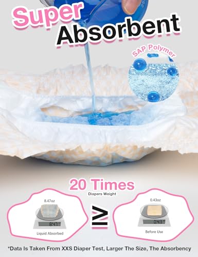 Dono Dog and Cat Diapers Female-60PCS, Disposable Female Dog Period Diaper for Heat with Wetness Indicator, Super Absorbent Doggie Puppy Diapers Female for XXS,Small Medium Large Dogs - Image 3
