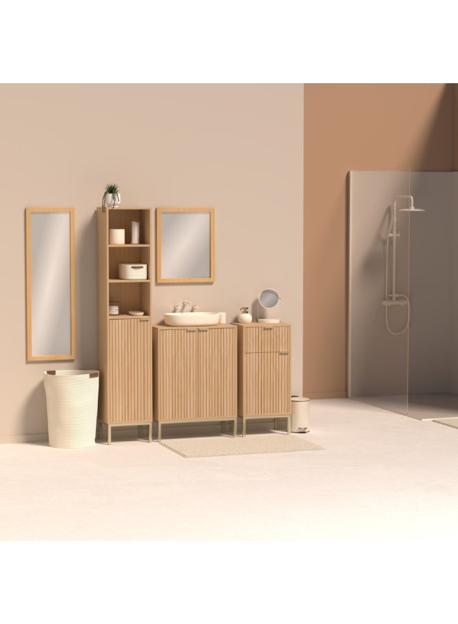 حامل ماكينة تحضير سلة غسيل دائرية مزدوجة لونها عاجي وبيج سعة 80 لترًا 200185A - Image 3