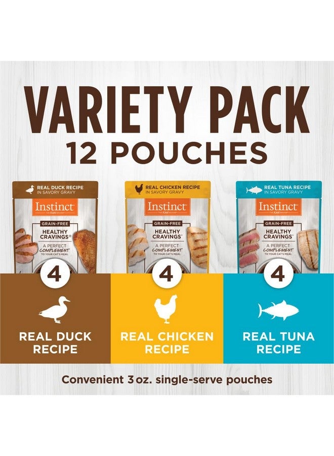 غريزة طعام القطط الرطب الطبيعي "إنستينكت هيلثي كرافينغز"، خالي من الحبوب - عبوة متنوعة، 3 أونصات (عبوة من 12 كيسًا) - Image 3
