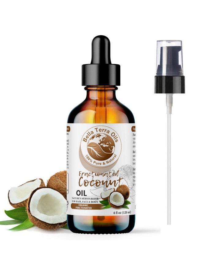 بيلا تيرا أويلز زيت جوز الهند العضوي المجزأ (MCT) 4 أونصة - مشتق من خلاصة جوز الهند النقية، غني بحمض الكابريك واللوريك، رفيقك المفضل للحصول على بشرة ناعمة