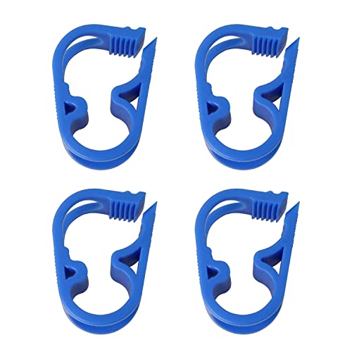 DGBRSM 4pcs 1/4"-1/2" Tube OD Shut Off Hose Clamp Adjustable Tube Clamp Water Flow Control Tube Clip, Blue - Image 1