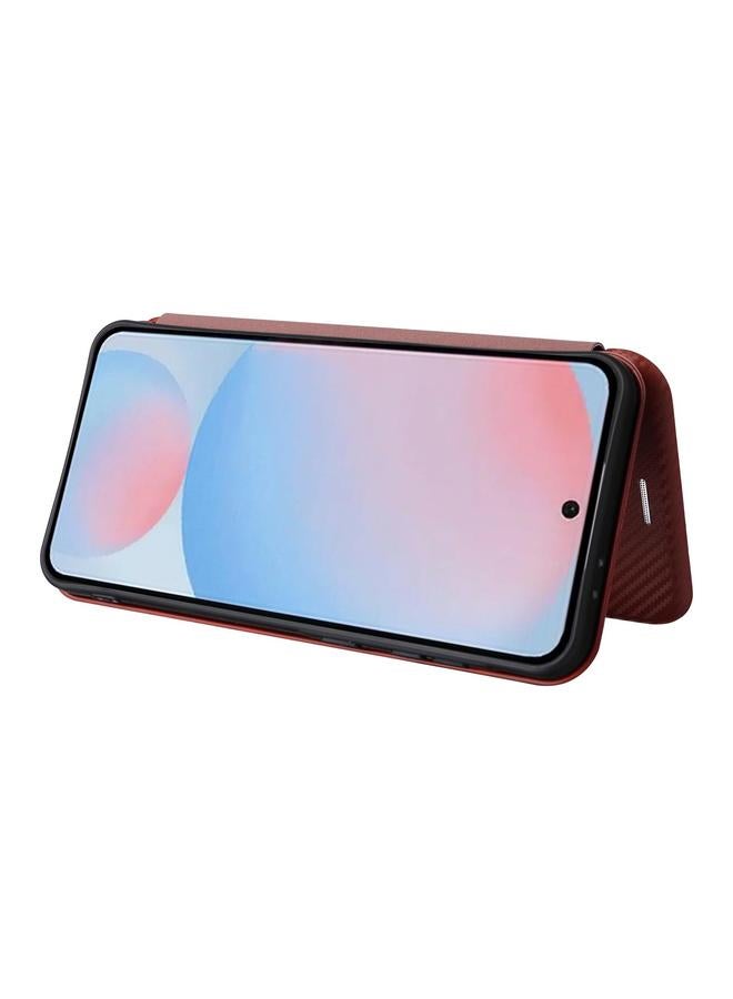 S-TOP Case For Samsung Galaxy A56 5G Carbon Fiber Texture Flip Leather Phone Case - Image 5