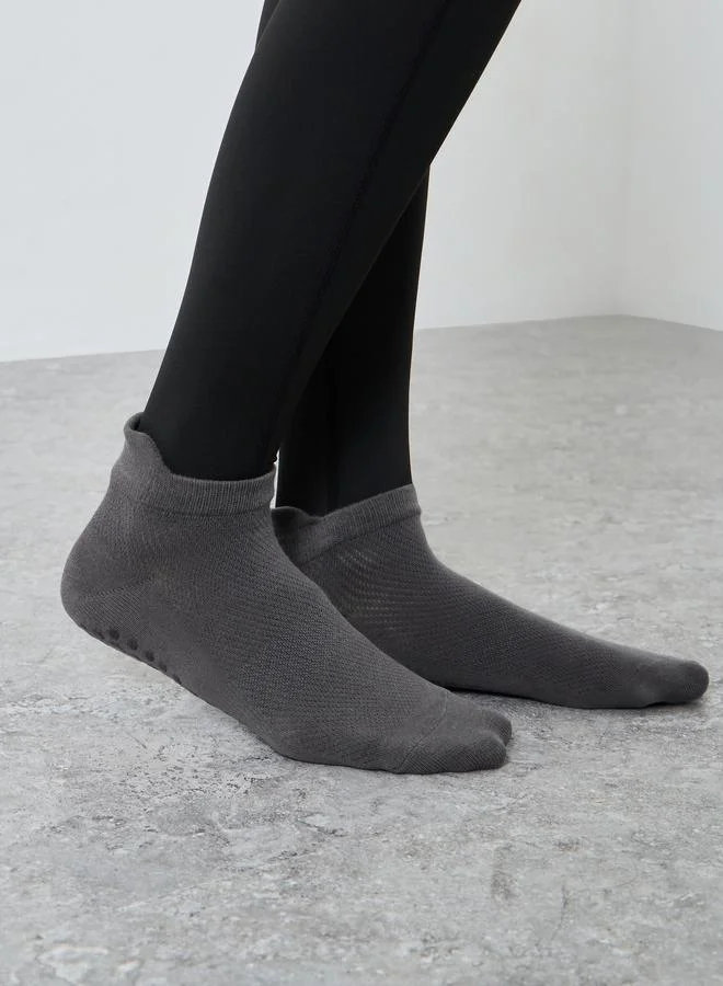 Styli Active Basic Silicon Pad Base Shoe Liner Yoga Socks