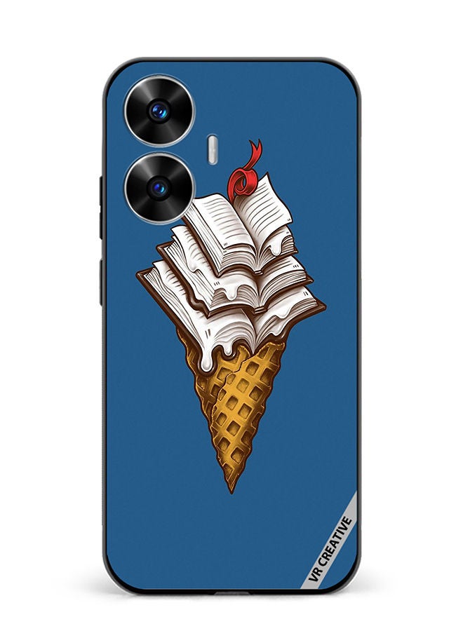 VR CREATIVE Protective Case Cover For Realme C55 Book Icecream Design Multicolour - Image 1