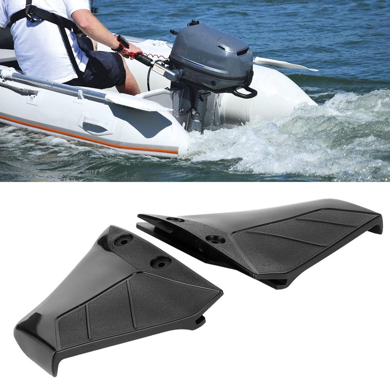 klarako Hydrofoil Stabilizer, Resistant ABS Plastic Marine Outboard Stabilizer Fins with Bolt Nut, Black Boat Motor Stabiliser Enigne Components for Outboards from 4HP to 50HP & - Image 5