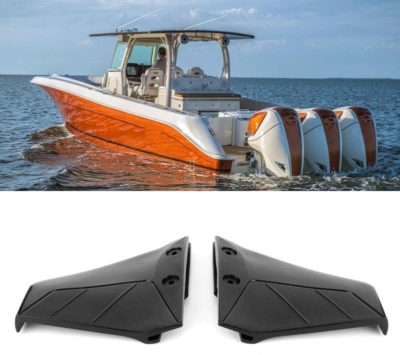 klarako Hydrofoil Stabilizer, Resistant ABS Plastic Marine Outboard Stabilizer Fins with Bolt Nut, Black Boat Motor Stabiliser Enigne Components for Outboards from 4HP to 50HP & - Image 4