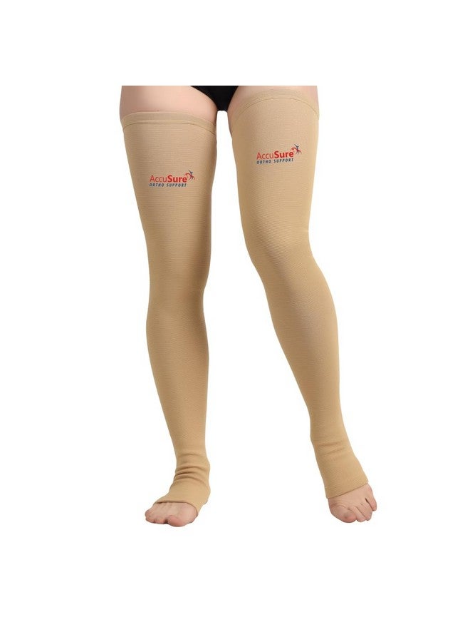 AccuSure Varicose Vein Stockings (Anatomical Shape,Easy to use, Non Slippagen, Durable)-Thigh Length for Varicose Veins Can Be Used By Men & Women (XL) - Image 1