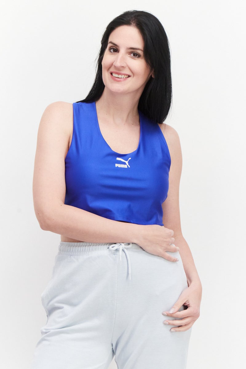 PUMA بلوزة تدريب بدون أكمام للنساء، زرقاء ملكية - Image 1