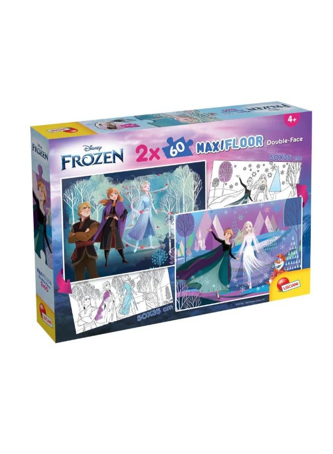 Lisciani Frozen Double-Face Maxi Floor Puzzle - 2x60 Pieces - Image 1