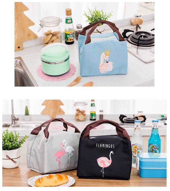 CONNECTWIDE CONNECTWIDE Cute Insulated Lunch Bag Thermal Picnic Lunch Carry Insulated Lunch Bag  - Image 3