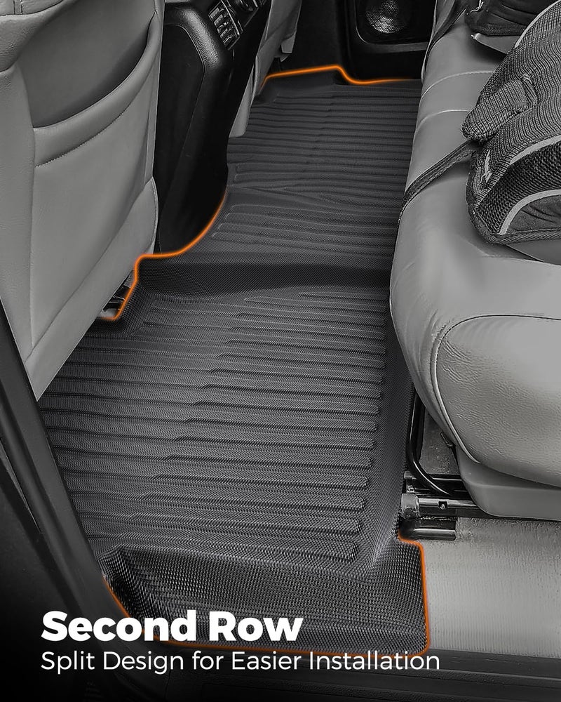 DrCarNow for Toyota Tundra Floor Mats 2011 2010 2009 2008 2007, Custom Fit All-Weather Cargo Liner Car Mats Full Set for Tundra 2007-2011 Double Cab & CrewMax TPE Rubber Seat Protection Automotive Accessories - Image 3