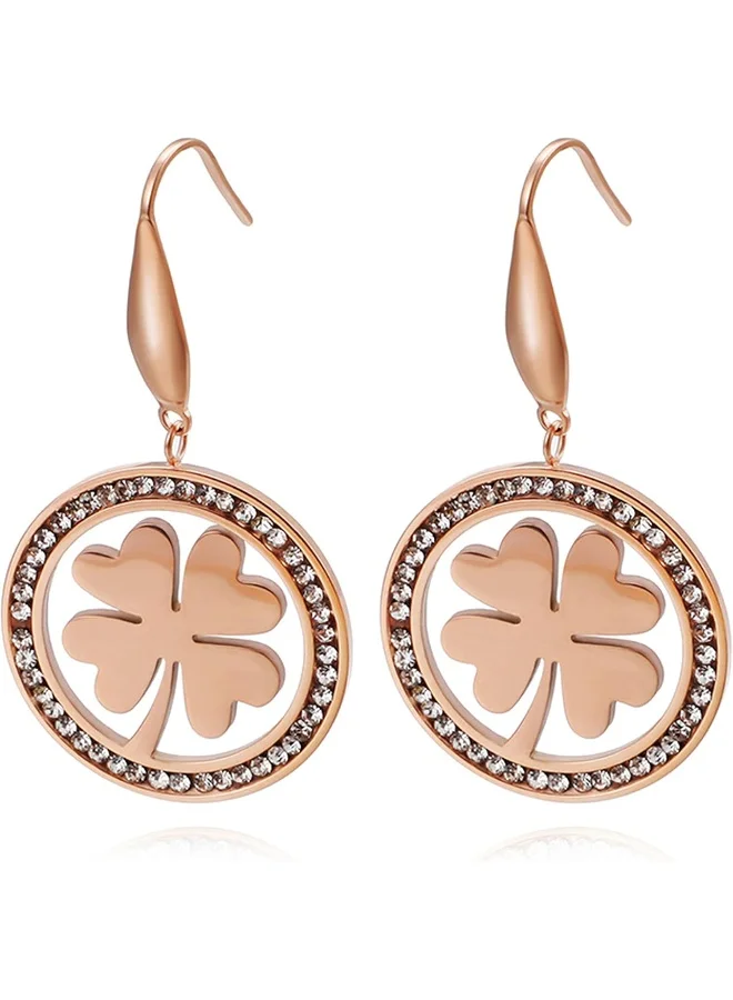 Lee Cooper Women's Stainless Steel Rose Gold Plating Earrings