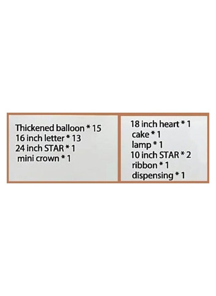 AtrauX Happy Birthday Letter Foil Balloon Pack of 37- Metallic Balloons happy birthday balloon/ birthday/party  - Image 2