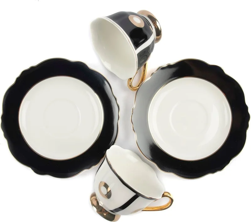 Mikasa Moor Bahia Black 6-Piece Coffee Cup Set 90CC