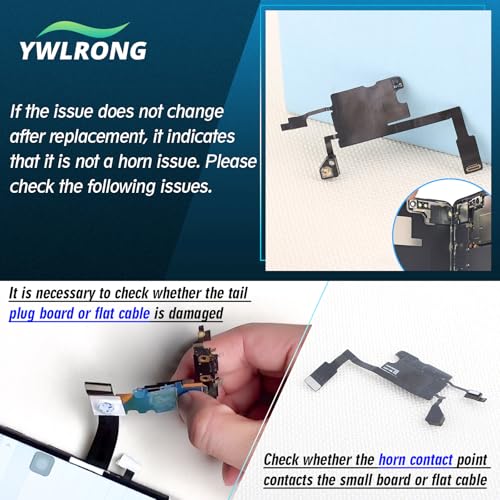 YWLRONG Earpiece Speaker for iPhone 14 Pro Max Ear Speaker Replacement for A2894 A2651 A2893 A2895 Light Proximity Sensor Flex Cable Earphone Speaker Assembly with Tools - Image 3