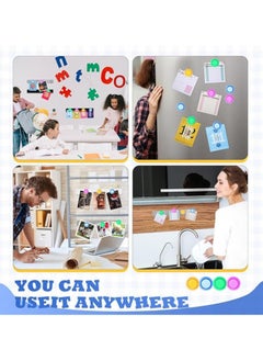 Generic 4PCS Magnetic Bulletin Board, Frameless Iron Board Strips Memo Board Bar Adhesive Backing Stainless Whiteboard Strips for Walls,Metal Strip for Magnets,16PCS Magnet for Classroom Office Kitchen  - Image 5