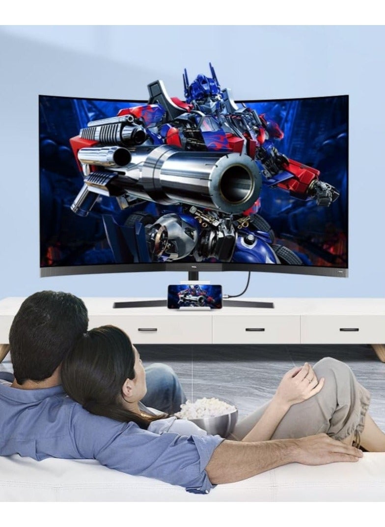 USB C to HDMI Cable, 4K@30Hz Type C to HDMI Cable, 6.6ft HDMI Cord Compatible with Thunderbolt 3/4 for iPhone 15 Series, MacBook, iPad, iMac, Android Phone, Surface Book and More - Image 4