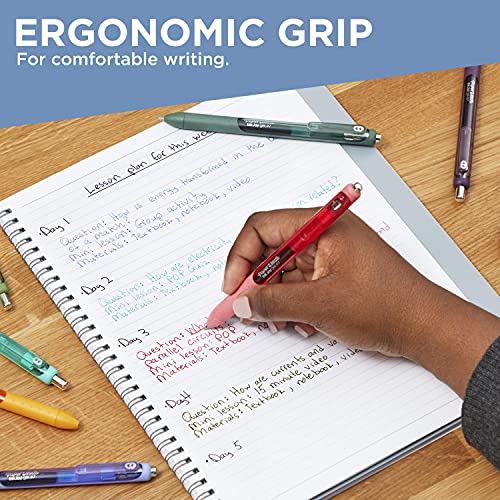 Paper Mate أقلام جيل Paper Mate® InkJoy®، نقطة متوسطة، 0.7 مم، برميل أزرق، حبر أزرق، عبوة من 12 - Image 3