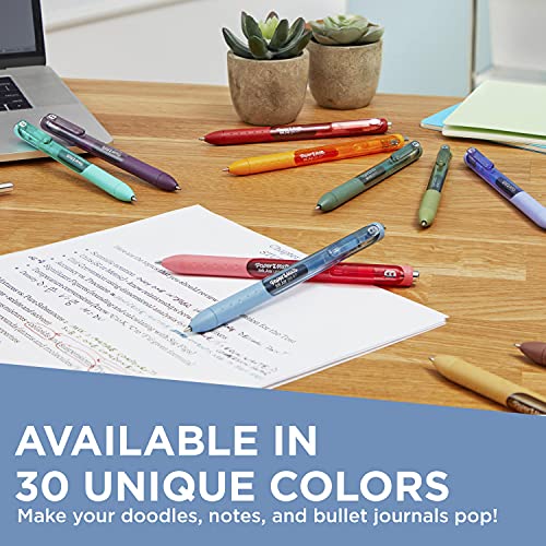 Paper Mate أقلام جيل Paper Mate® InkJoy®، نقطة متوسطة، 0.7 مم، برميل أزرق، حبر أزرق، عبوة من 12 - Image 4