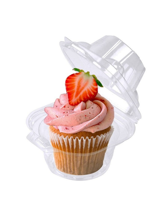 NPLUX 25 Pack Individual Cupcake Containers Plastic Cupcake Boxes Cupcake Holders Stackable Deep Dome Cupcake Carrier - Image 5