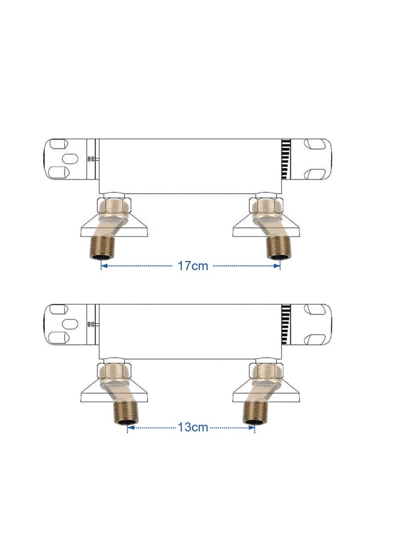 SYOSI - Thermostatic Bath Shower Mixer Tap Wall Mounted Shower Mixer Bar Chrome Brass Valve Anti Scald Tap Bathroom Accessory Hot Cold Water Intelligent Constant Temperature - Image 1