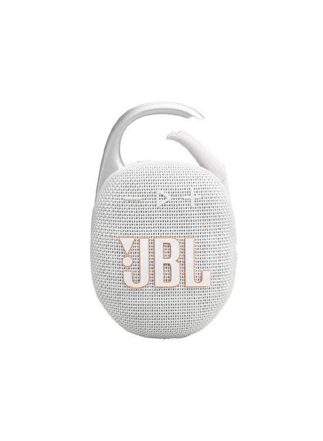 جي بي إل JBL Clip 5 Ultra-Portable Waterproof Bluetooth Speaker with Integrated Carabiner, Auracast™ & 15-Hour Playtime,White JBLCLIP5WHTAM white - Image 2