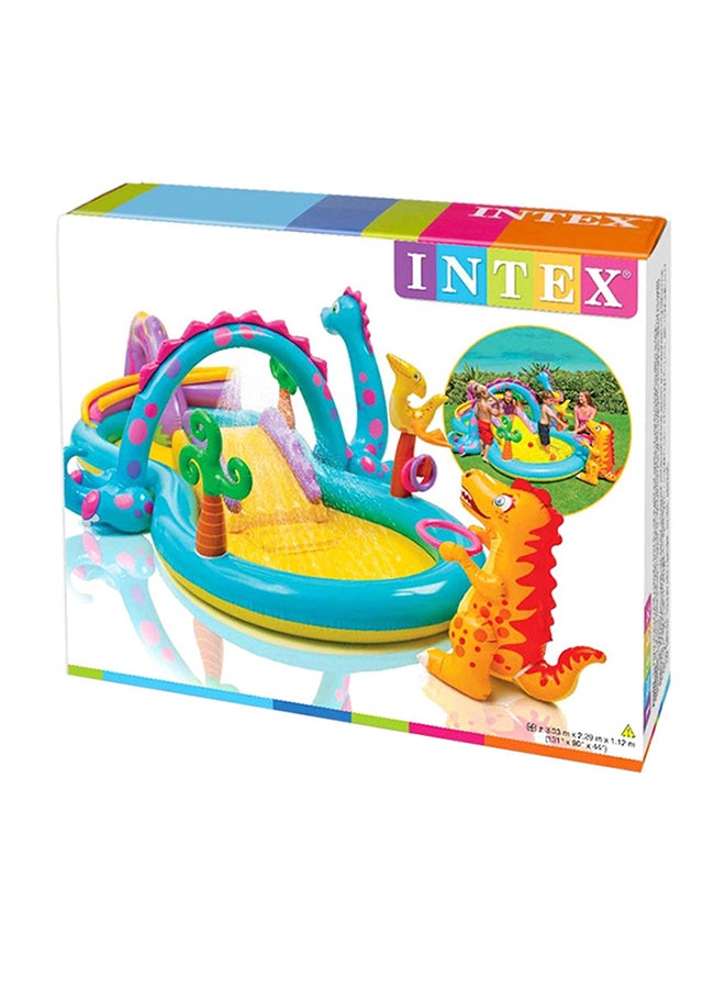 INTEX Unique Design Dinosaur Water Slide Play Center Inflatable Swimming Pool 333x229x112cm - Image 2