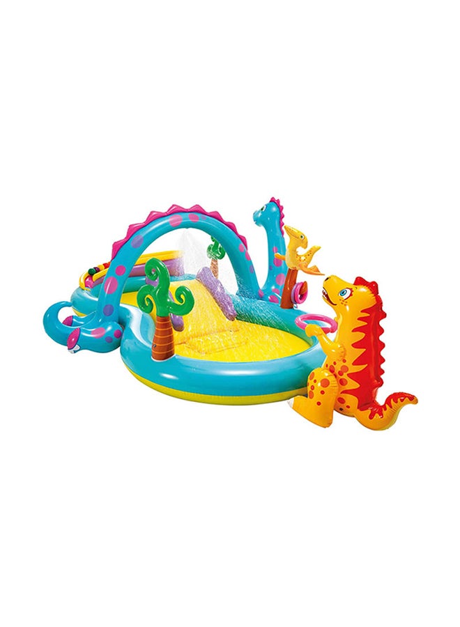 INTEX Unique Design Dinosaur Water Slide Play Center Inflatable Swimming Pool 333x229x112cm - Image 1