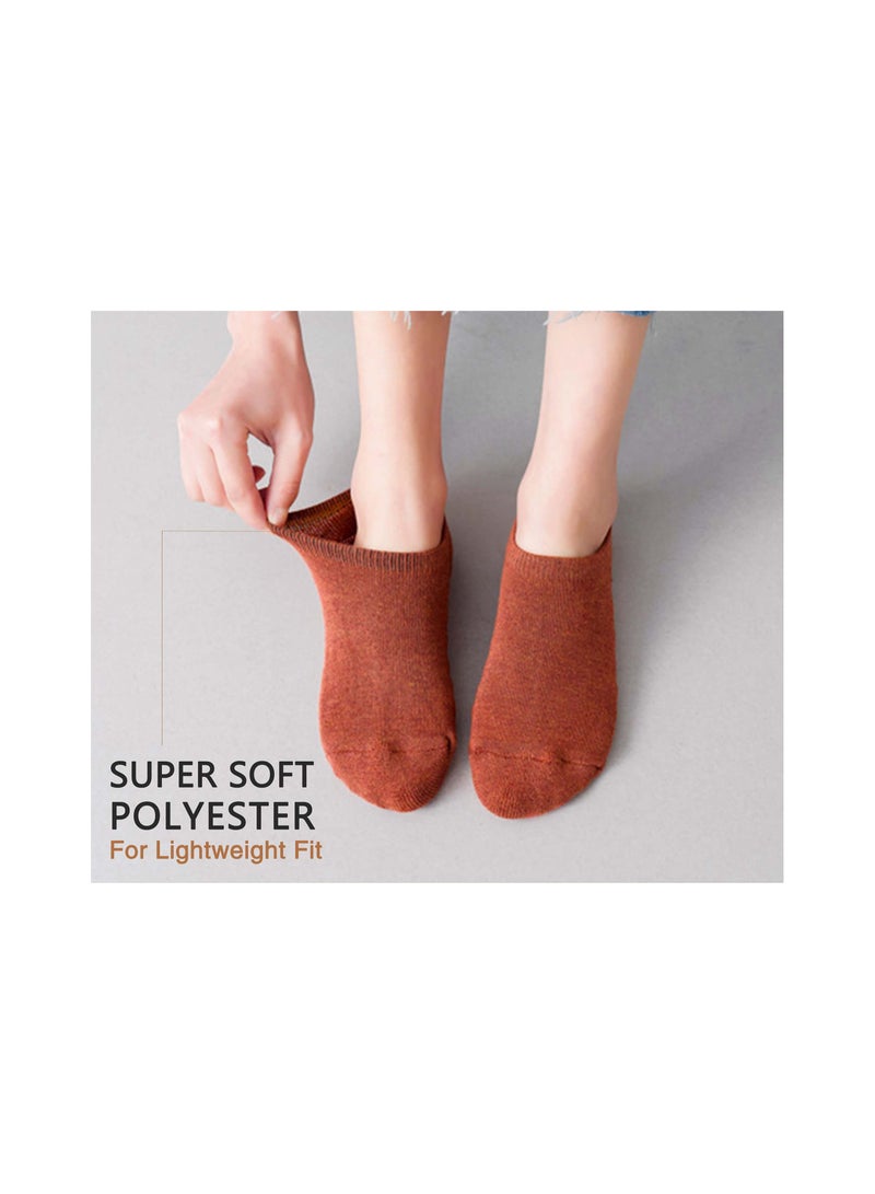 SYOSI 10Pairs Women Ankle Athletic Socks, Low Cut Breathable Running Socks, Comfort Sports Trainer Socks, Cotton Casual Non-Slip No Show Socks for Women - Image 2